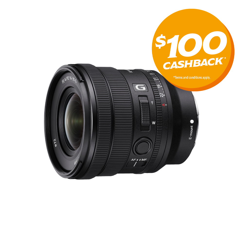 FE PZ 16-35mm F4 G Lens | Bonus $100 Cashback