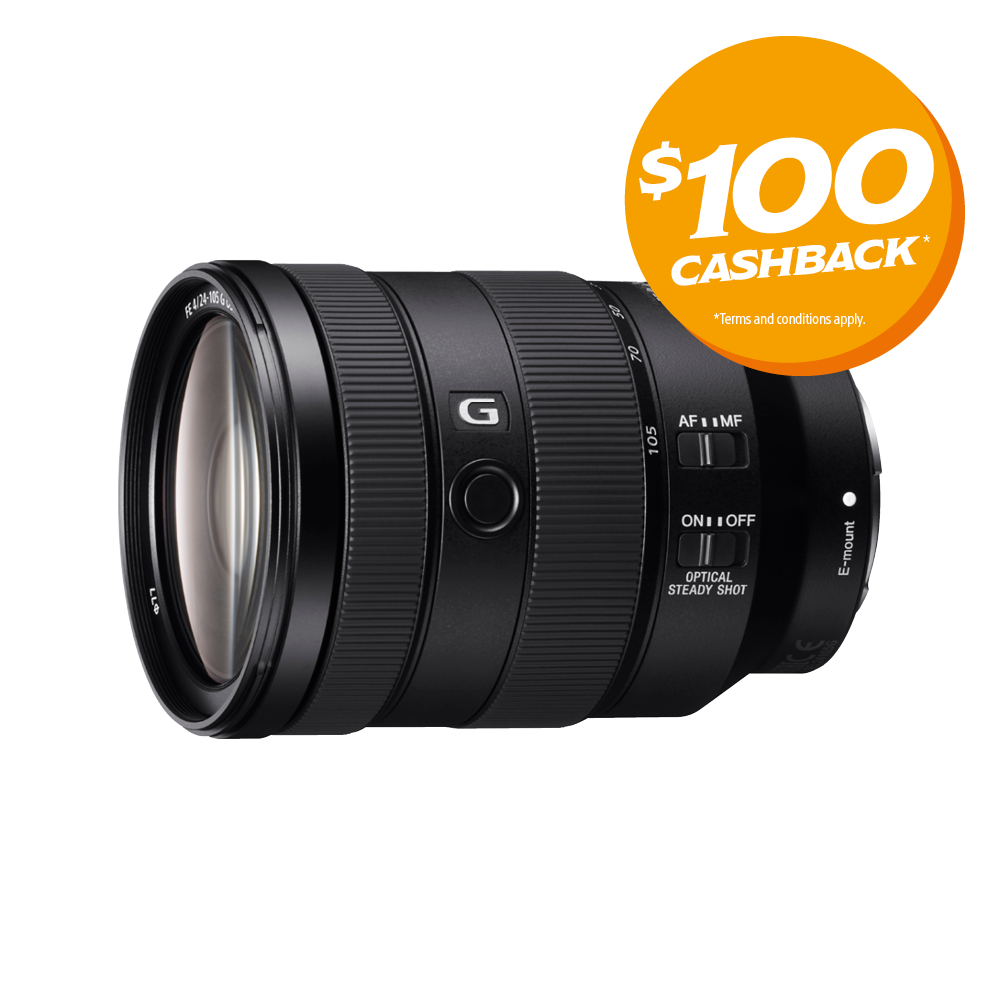 FE 24-105mm F4 G OSS Lens | Bonus $100 Cashback