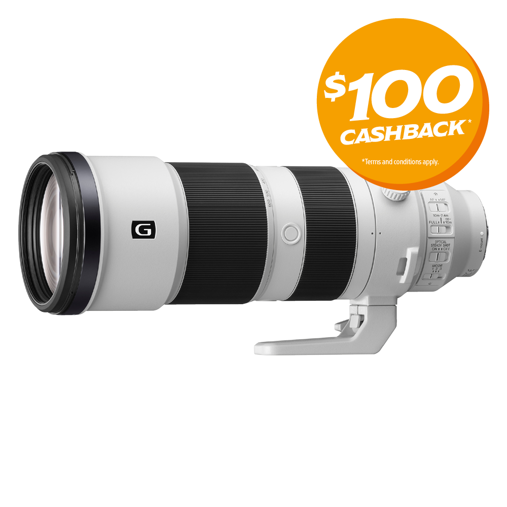 FE 200-600mm F5.6-6.3 G OSS Lens | Bonus $100 Cashback