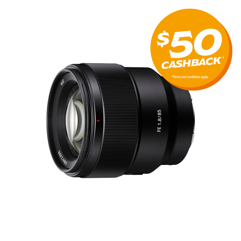 FE 85mm F1.8 Lens | Bonus $50 Cashback